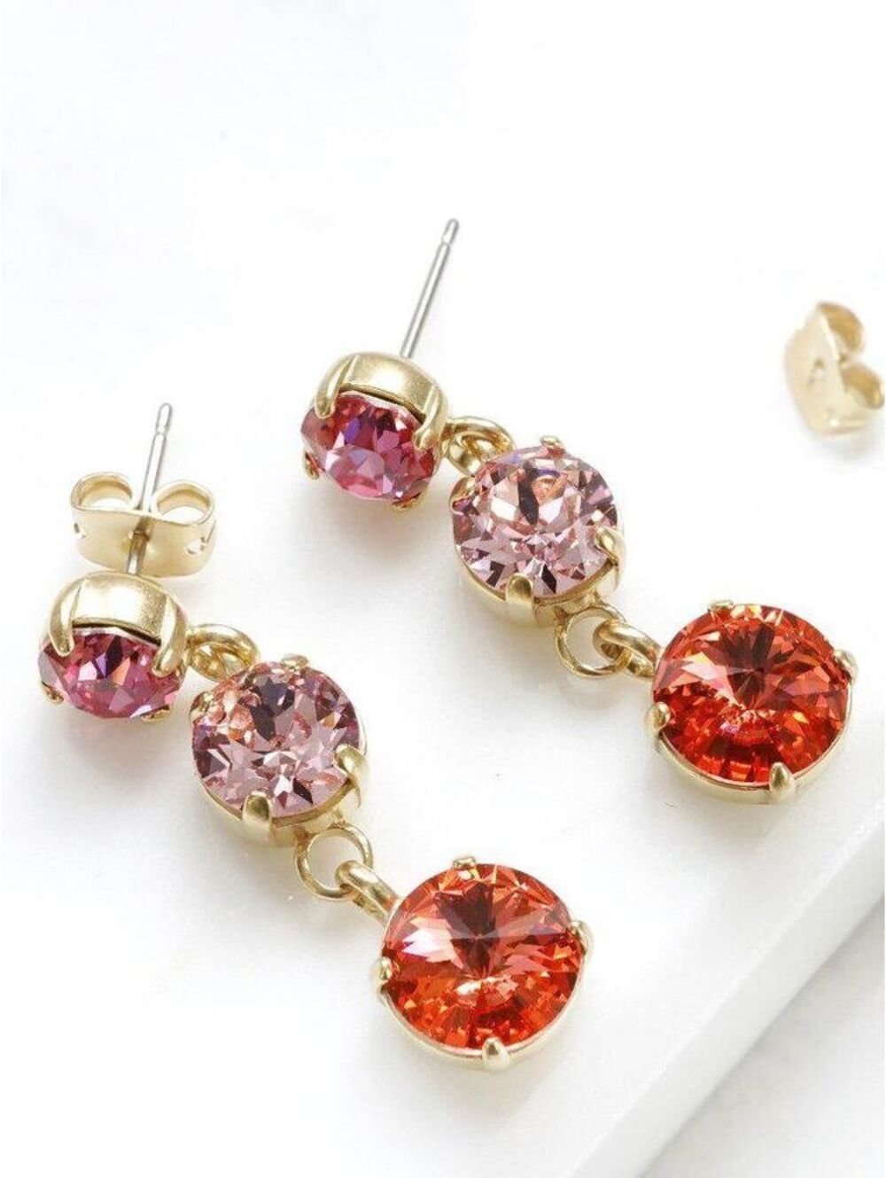 Roxanne Assoulin Just Us Three Earrings Swarovski Crystals